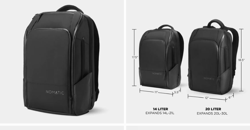 Best eco-friendly travel bags: Nomadic bags